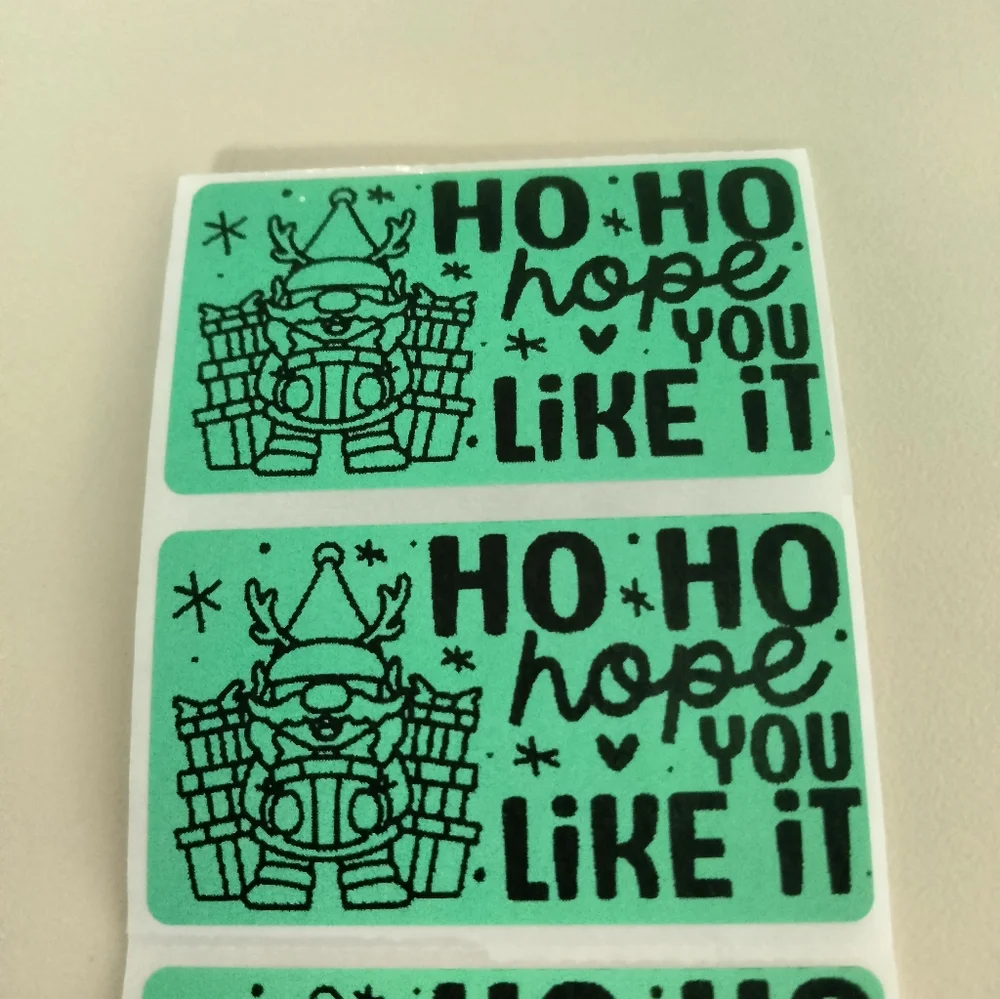 💙100 HO HO Xmas- Shipping Labels Thermal Packaging Stickers 2.25